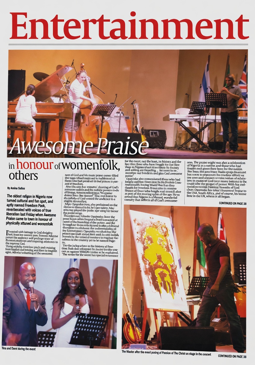 Awesome Praise 5 — Freedom Park Lagos, 11 November 2011 — the stage, choir and audience under the night sky